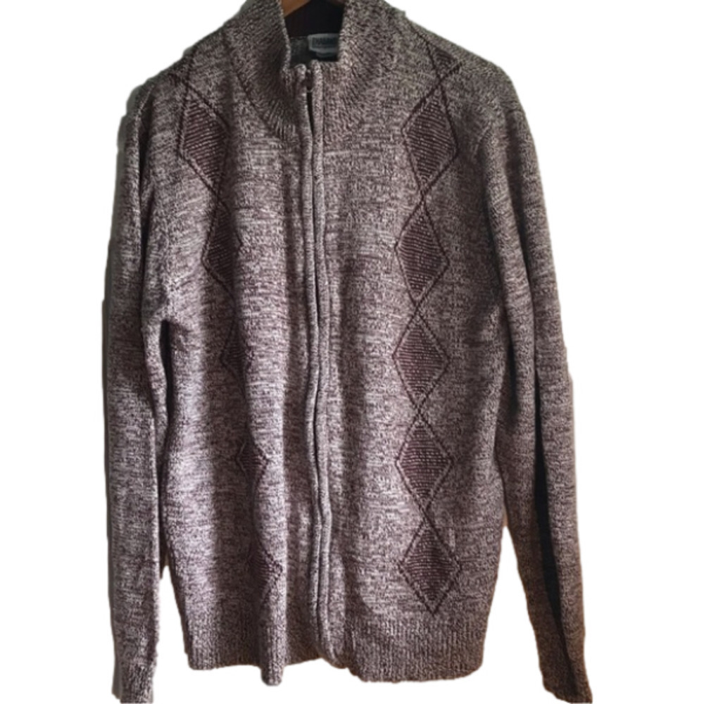 vintage style men’s zip cardigan. Size L